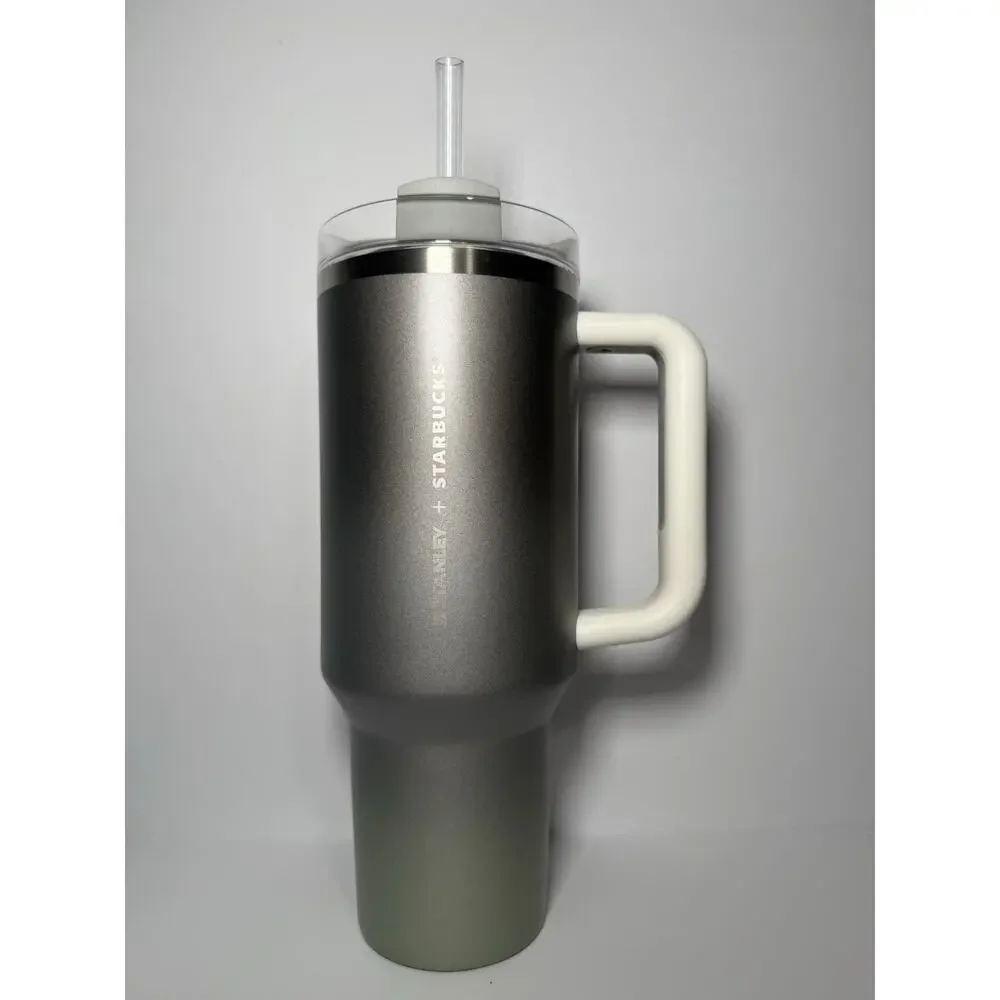 Stanley X Starbucks Thailand 2025 SILVER CHROME 40oz Quencher Tumbler BNWT - Picture 1 of 7